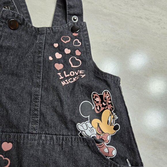 Disney Junior Minnie Mouse Overall‎ Dress Baby Girls 12M Valentine´s Day Hearts - Picture 7 of 7